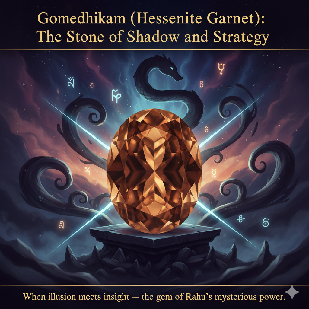 Gomedhikam (Hessonite Garnet): The Stone of Shadow and Strategy