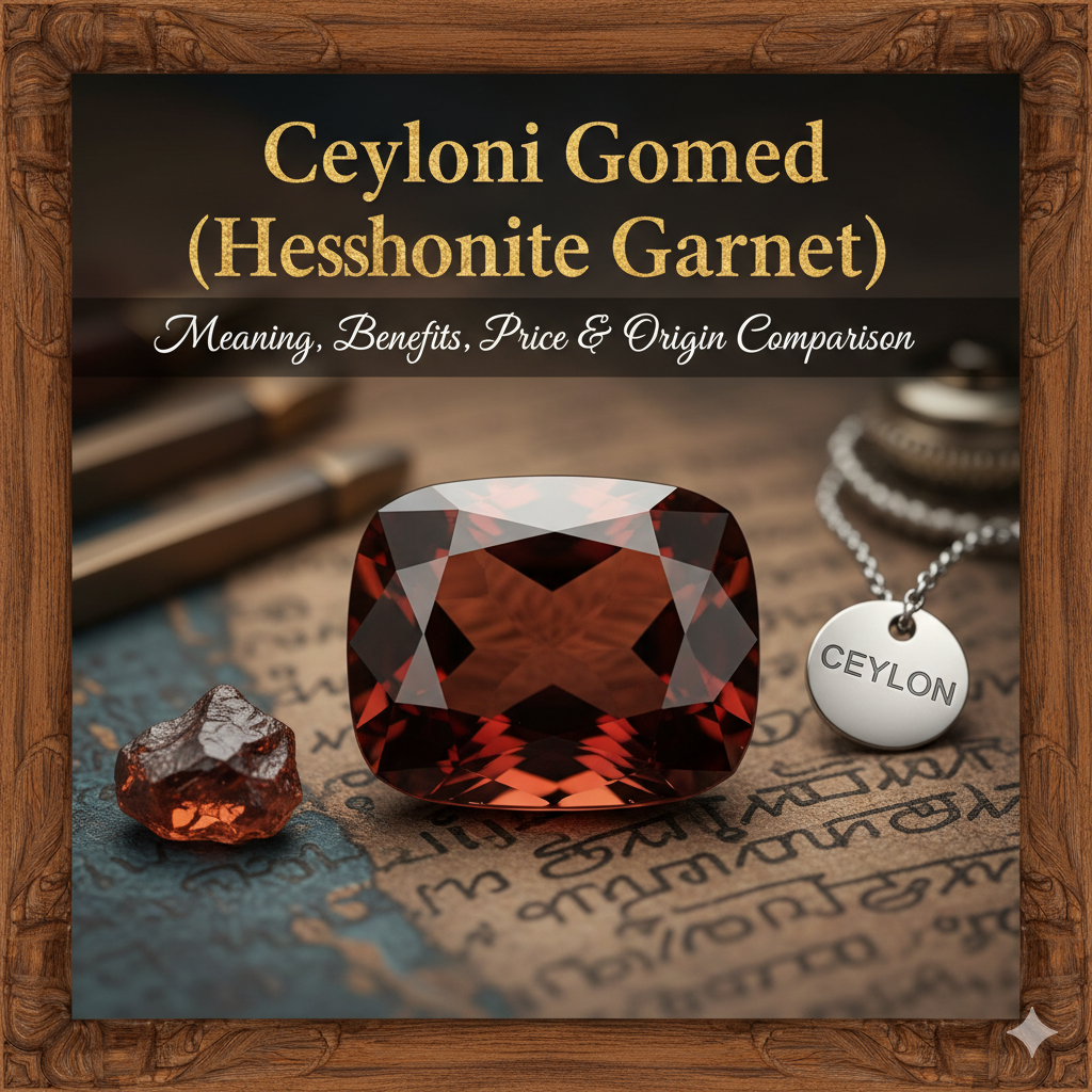 Ceyloni Gomed (Hessonite Garnet): Meaning, Benefits, Price & Origin Comparison