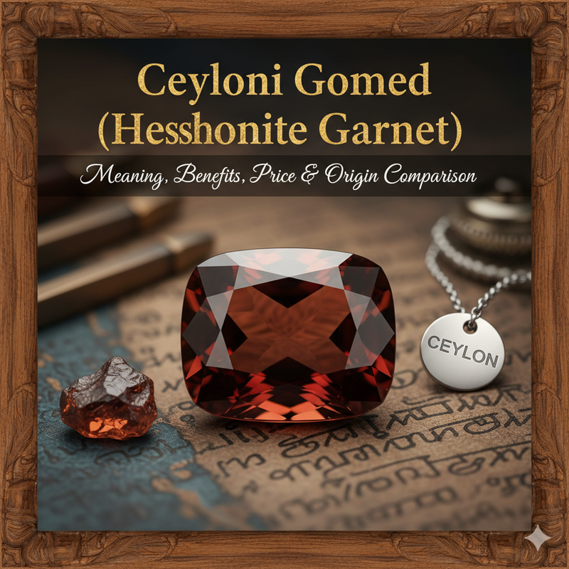 Ceyloni Gomed (Hessonite Garnet): Meaning, Benefits, Price & Origin Comparison