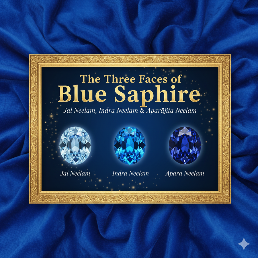 The Three Faces of Blue Sapphire — Jal Neelam, Indra Neelam & Aparājita Neelam