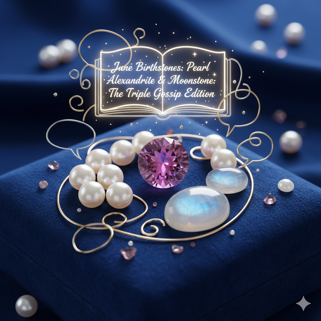 June Birthstones: Pearl, Alexandrite & Moonstone: The Triple Gossip Edition
