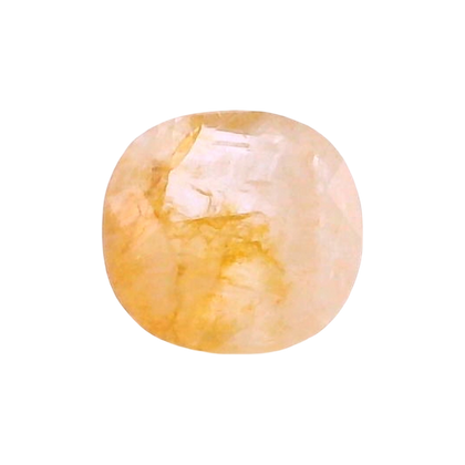 Sri Lankan Yellow Sapphire (Pukhraj) 4.18 Carat / 4.65 Ratti, Unheated and Untreated – No indications of treatment observed – front view