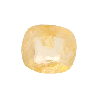 Sri Lankan Yellow Sapphire (Pukhraj) 3.98 Carat / 4.43 Ratti, Unheated and Untreated – No indications of treatment observed – front view