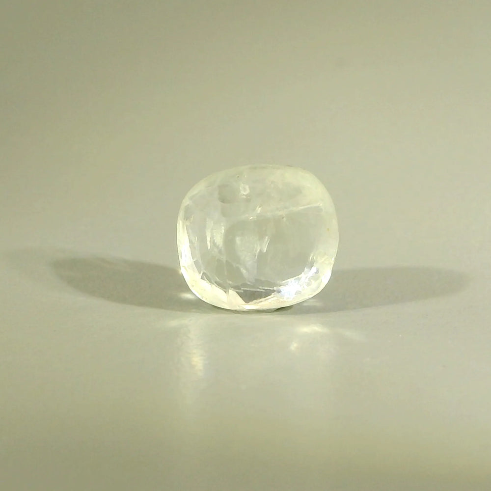 Sri Lankan Yellow Sapphire (Pukhraj) 3.87 Carat / 4.3 Ratti, Unheated and Untreated – No indications of treatment observed – back view