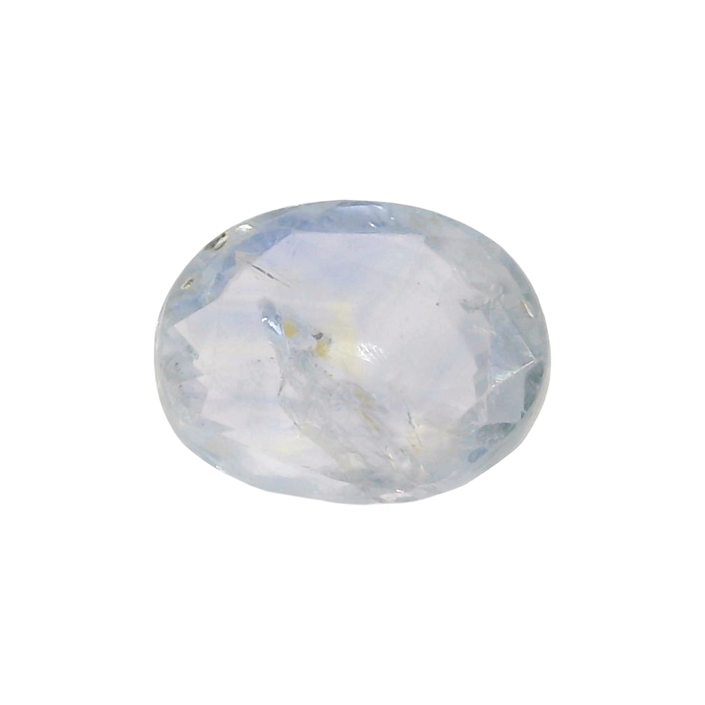 Sri Lankan Blue Sapphire (Neelam) 5.26 Carat / 5.85 Ratti, Unheated and Untreated – No indications of treatment observed – front view