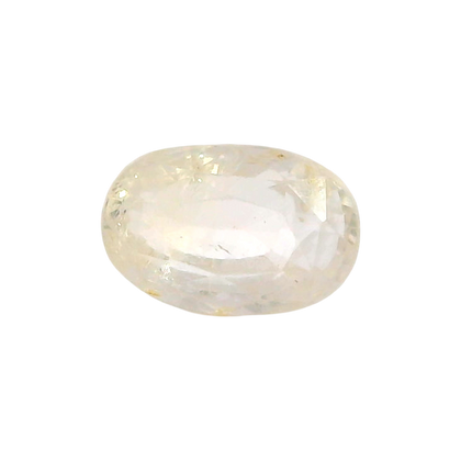 Sri Lankan Yellow Sapphire (Pukhraj) 3.61 Carat / 4.02 Ratti, Unheated and Untreated – No indications of treatment observed – front view
