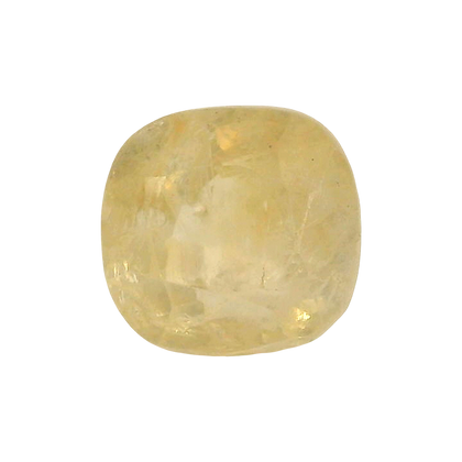 Sri Lankan Yellow Sapphire (Pukhraj) 4.08 Carat / 4.54 Ratti, Unheated and Untreated – No indications of treatment observed – front view