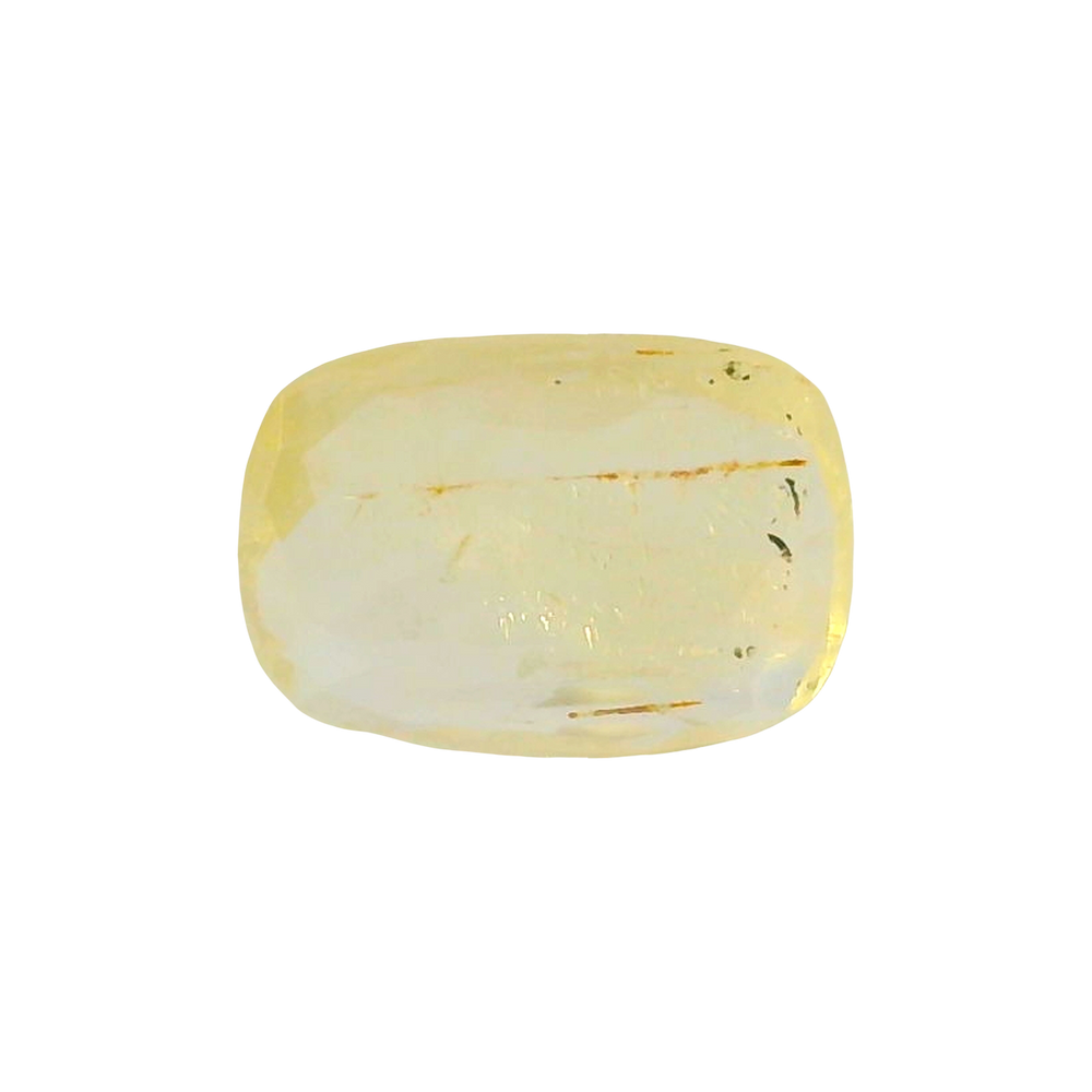 Sri Lankan Yellow Sapphire (Pukhraj) 3.0 Carat / 3.34 Ratti, Unheated and Untreated – No indications of treatment observed – front view
