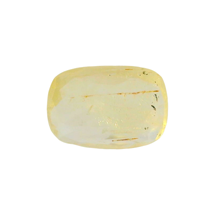 Sri Lankan Yellow Sapphire (Pukhraj) 3.0 Carat / 3.34 Ratti, Unheated and Untreated – No indications of treatment observed – front view