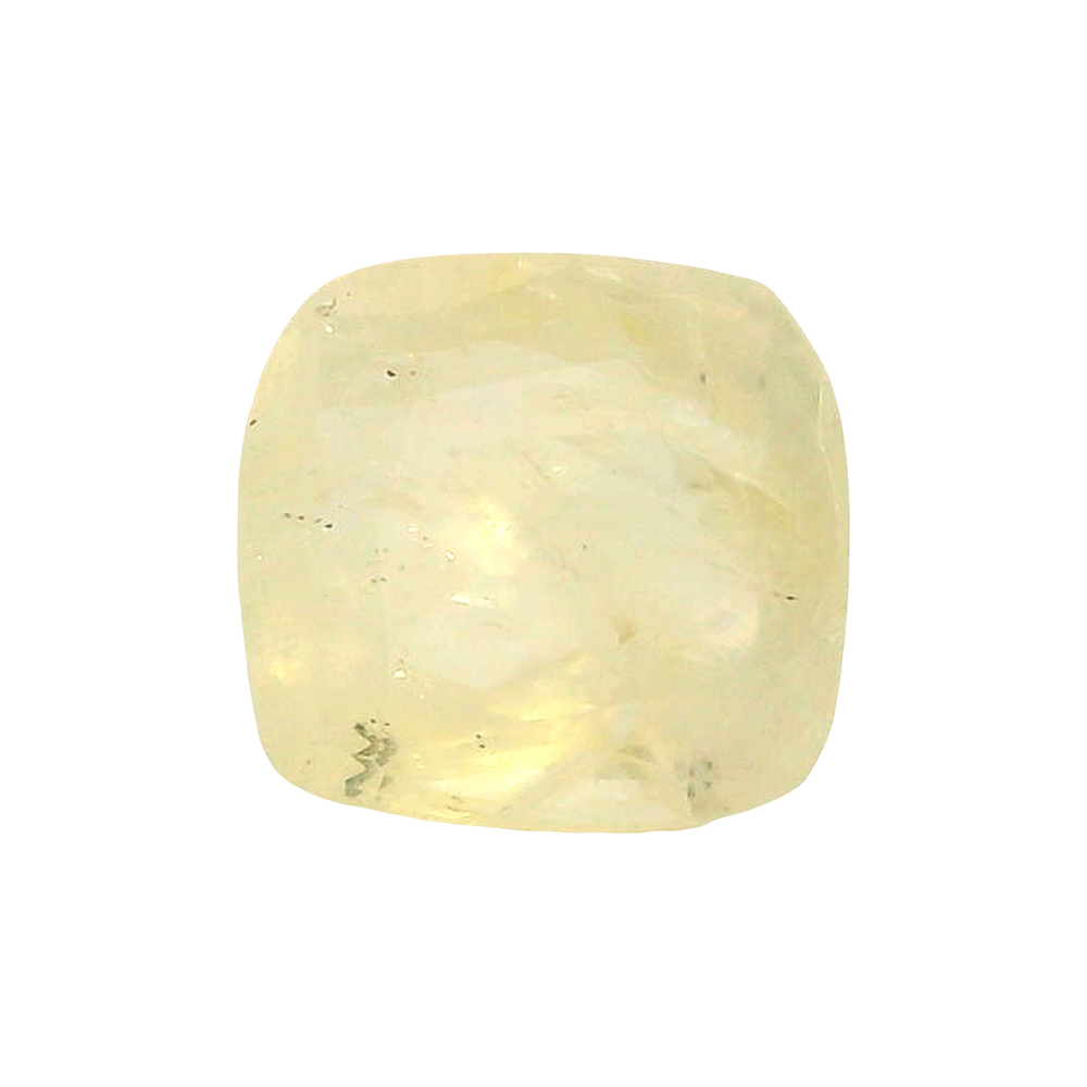 Sri Lankan Yellow Sapphire (Pukhraj) 4.5 Carat / 5.0 Ratti, Unheated and Untreated – No indications of treatment observed – front view