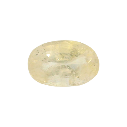 Sri Lankan Yellow Sapphire (Pukhraj) 3.62 Carat / 4.03 Ratti, Unheated and Untreated – No indications of treatment observed – front view