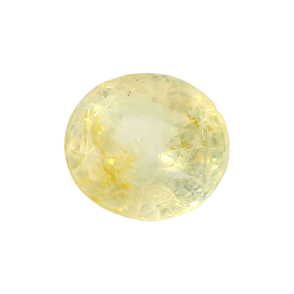Sri Lankan Yellow Sapphire (Pukhraj) 4.17 Carat / 4.64 Ratti, Unheated and Untreated – No indications of treatment observed – front view
