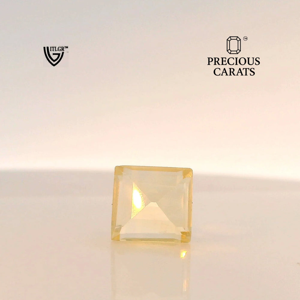 Brazilian Citrine 4.28 Carat / 4.76 Ratti, Unheated and Untreated – No indications of treatment observed – back view
