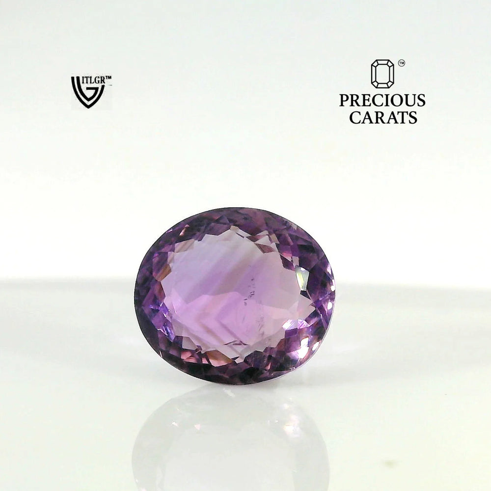 Brazilian Amethyst (Jamunia) 8.48 Carat / 9.43 Ratti, Unheated and Untreated – No indications of treatment observed – front view