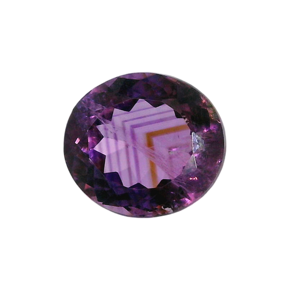 Brazilian Amethyst (Jamunia) 6.46 Carat / 7.18 Ratti, Unheated and Untreated – No indications of treatment observed – front view