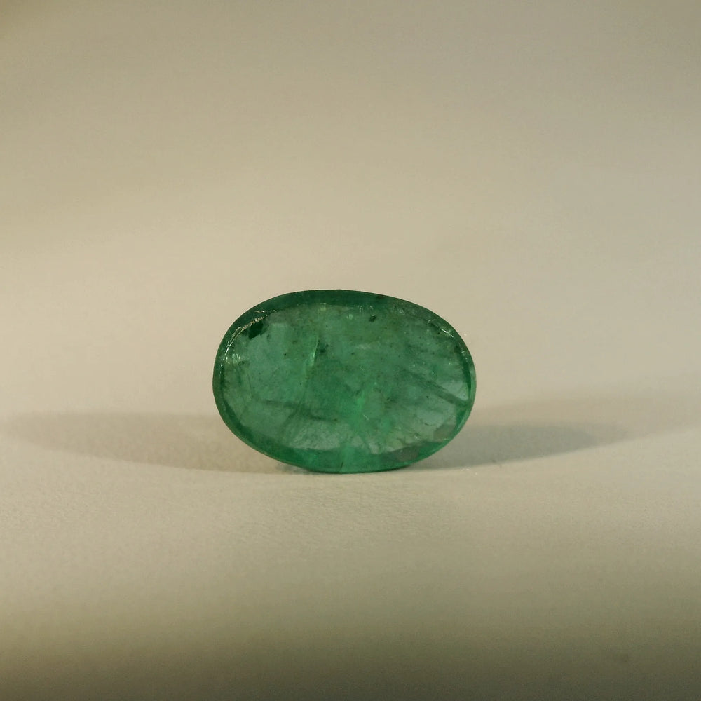 Zambian Emerald (Panna) 4.06 Carat / 4.52 Ratti, Minor Oil – front view