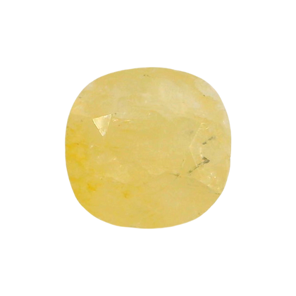 Sri Lankan Yellow Sapphire (Pukhraj) 10.94 Carat / 12.16 Ratti, Unheated and Untreated – No indications of treatment observed – front view