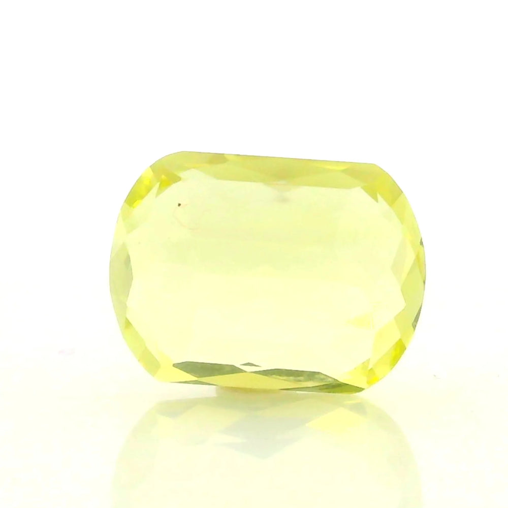 Brazilian Citrine 7.16 Carat / 7.96 Ratti, Unheated and Untreated – No indications of treatment observed – back view