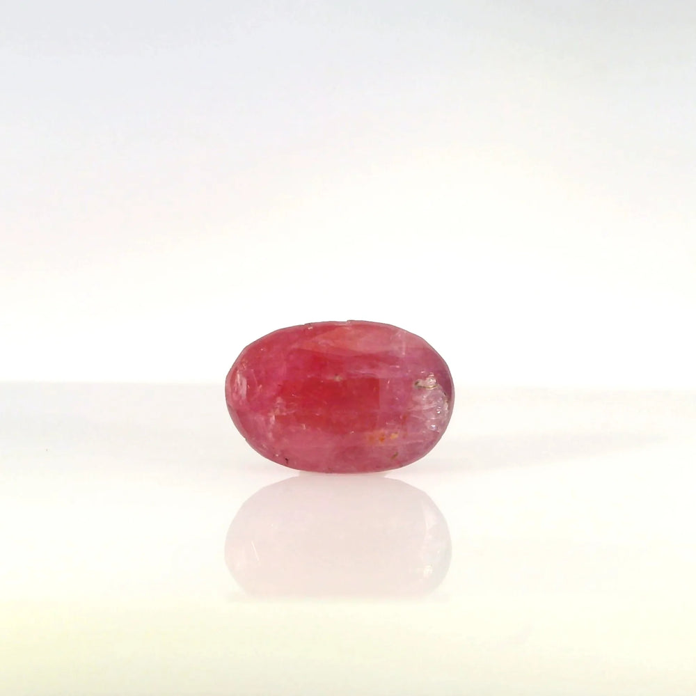 Mozambique Ruby (Manik) 7.05 Carat / 7.84 Ratti, Unheated and Untreated – No indications of treatment observed – front view