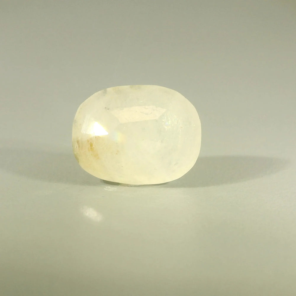 Yellow Sapphire (Pukhraj) 7.49 Carat / 8.33 Ratti, Unheated and Untreated – No indications of treatment observed – back view
