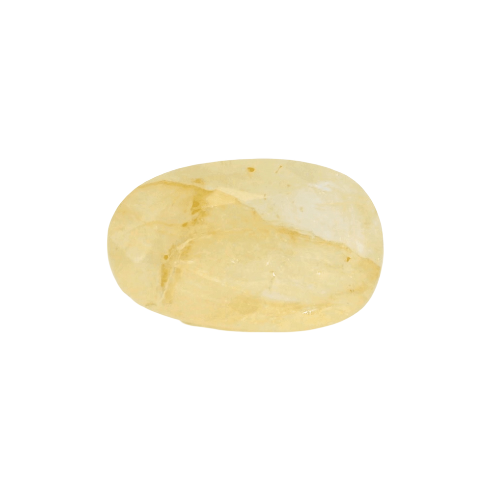 Yellow Sapphire (Pukhraj) 6.2 Carat / 6.89 Ratti, Unheated and Untreated – No indications of treatment observed – front view