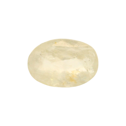 Sri Lankan Yellow Sapphire (Pukhraj) 3.74 Carat / 4.16 Ratti, Unheated and Untreated – No indications of treatment observed – front view
