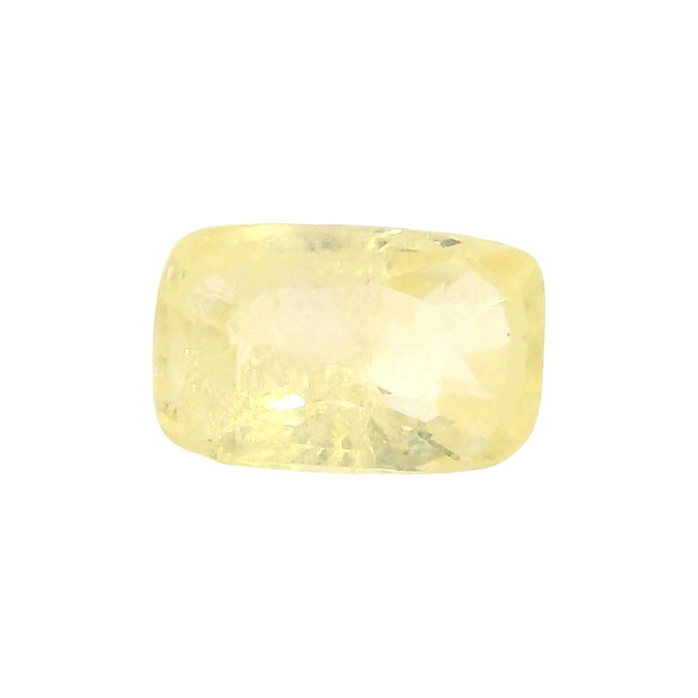 Sri Lankan Yellow Sapphire (Pukhraj) 2.85 Carat / 3.17 Ratti, Unheated and Untreated – No indications of treatment observed – front view