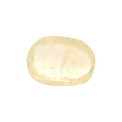 Sri Lankan Yellow Sapphire (Pukhraj) 3.06 Carat / 3.4 Ratti, Unheated and Untreated – No indications of treatment observed – front view