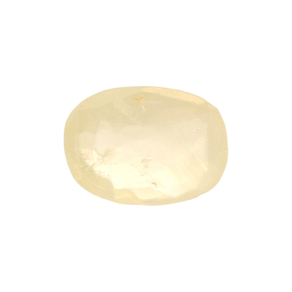 Sri Lankan Yellow Sapphire (Pukhraj) 3.9 Carat / 4.34 Ratti, Unheated and Untreated – No indications of treatment observed – front view