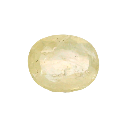 Sri Lankan Yellow Sapphire (Pukhraj) 4.16 Carat / 4.63 Ratti, Unheated and Untreated – No indications of treatment observed – front view