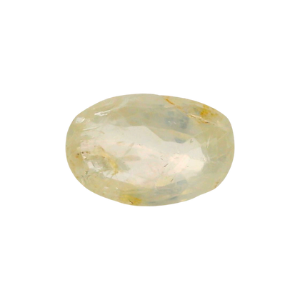 Sri Lankan Yellow Sapphire (Pukhraj) 3.85 Carat / 4.28 Ratti, Unheated and Untreated – No indications of treatment observed – front view