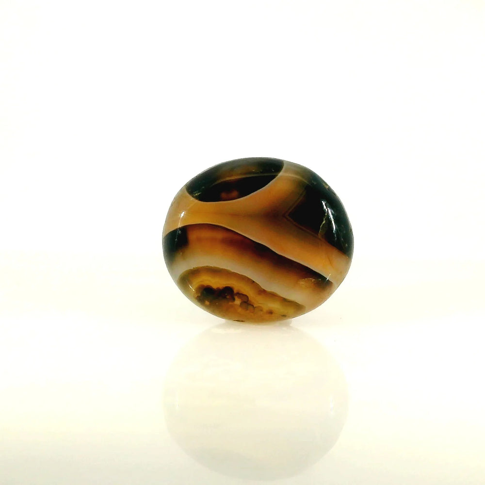 Indian Agate 9.25 Carat / 10.28 Ratti, Unheated and Untreated – No indications of treatment observed – back view
