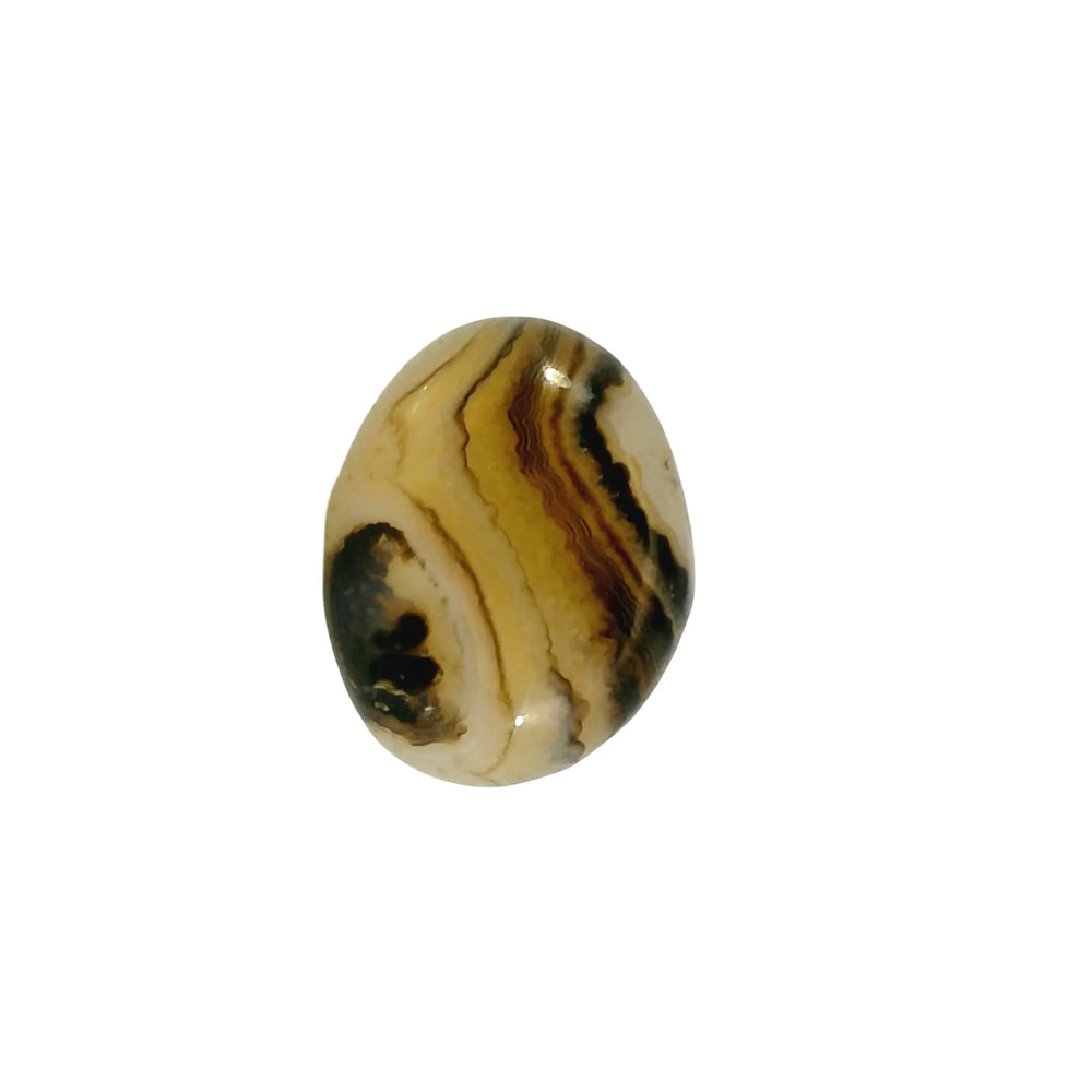 Indian Agate 6.78 Carat / 7.54 Ratti, Unheated and Untreated – No indications of treatment observed – top view