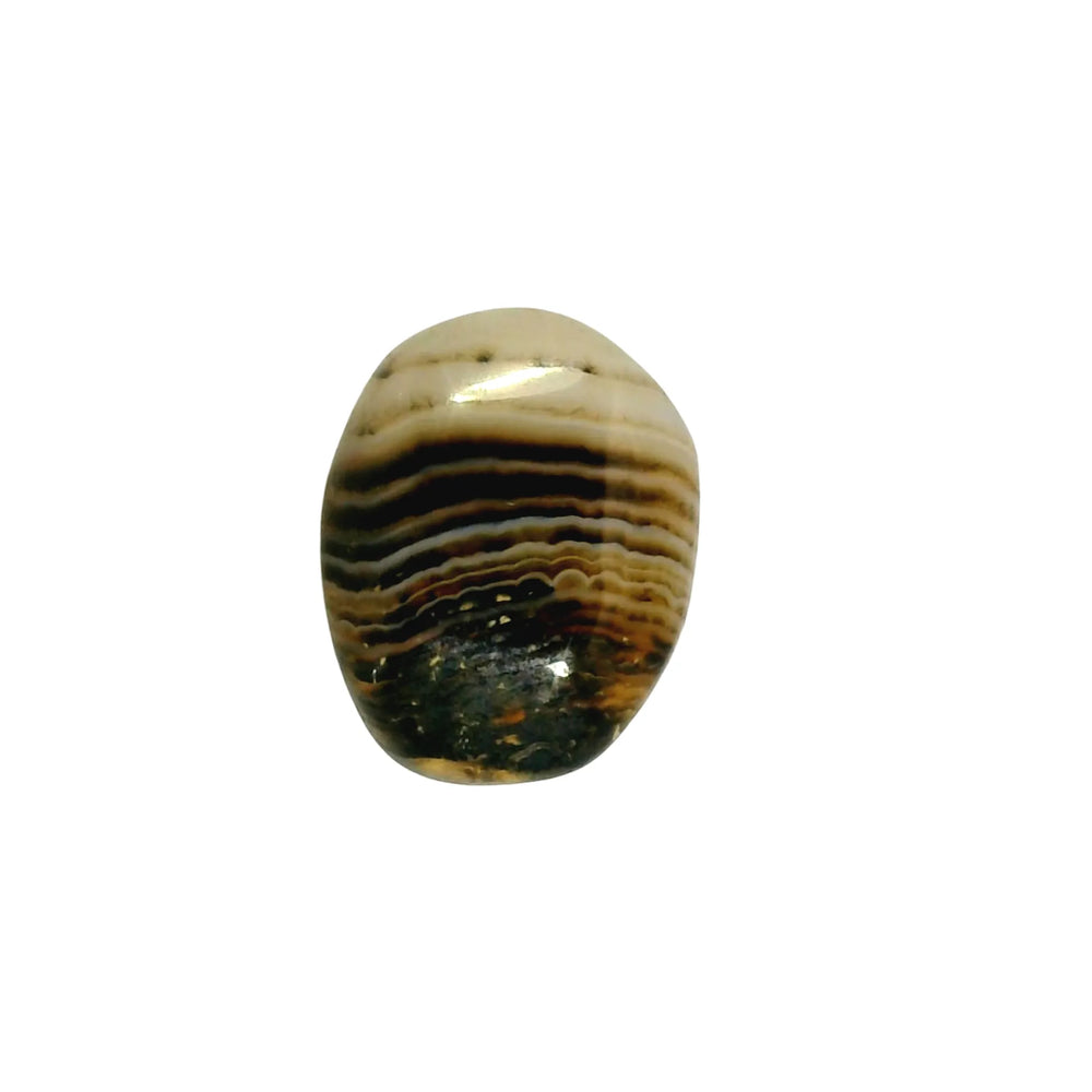 Indian Agate 7.16 Carat / 7.96 Ratti, Unheated and Untreated – No indications of treatment observed – top view