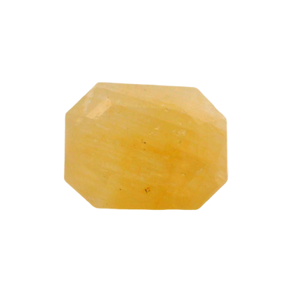 Yellow Sapphire (Pukhraj) 11.73 Carat / 13.04 Ratti, Unheated and Untreated – No indications of treatment observed – front view