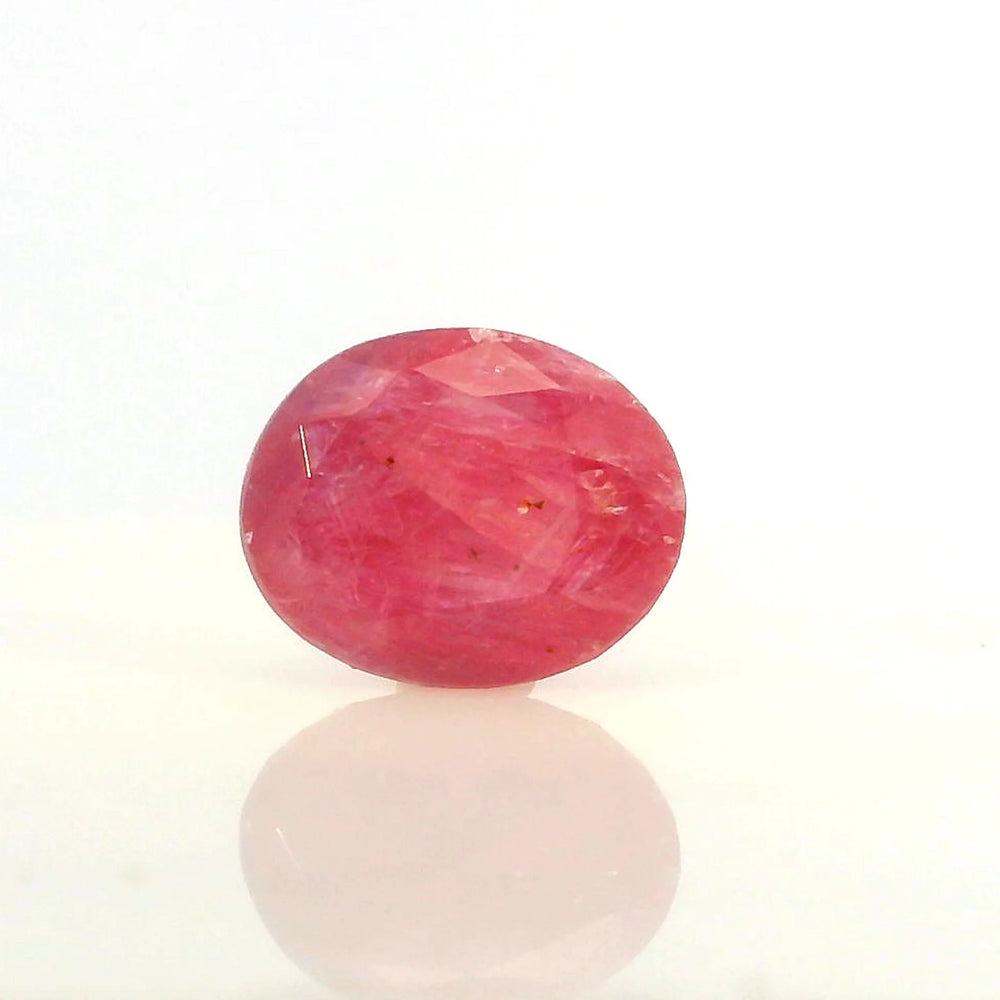 Mozambique Ruby (Manik) 5.7 Carat / 6.34 Ratti, Unheated and Untreated – No indications of treatment observed – front view