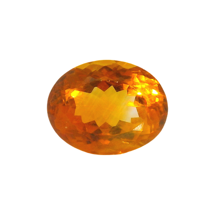 Brazilian Citrine 7.15 Carat / 7.95 Ratti, Unheated and Untreated – No indications of treatment observed – front view
