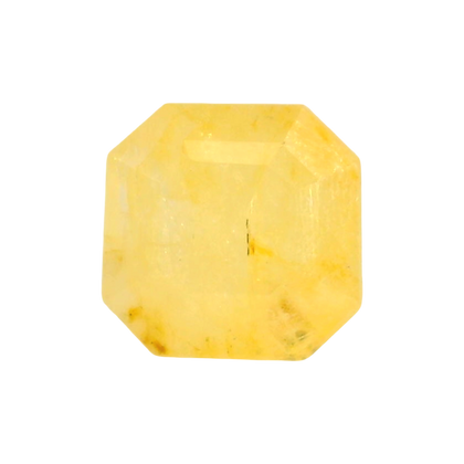 Sri Lankan Yellow Sapphire (Pukhraj) 9.73 Carat / 10.82 Ratti, Unheated and Untreated – No indications of treatment observed – front view
