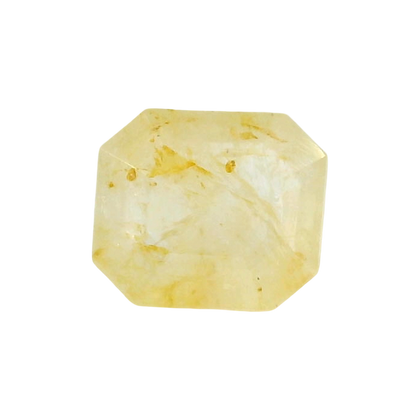 Sri Lankan Yellow Sapphire (Pukhraj) 4.59 Carat / 5.1 Ratti, Unheated and Untreated – No indications of treatment observed – front view