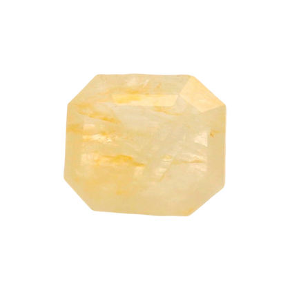 Sri Lankan Yellow Sapphire (Pukhraj) 7.93 Carat / 8.82 Ratti, Unheated and Untreated – No indications of treatment observed – front view