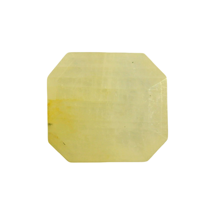 Yellow Sapphire (Pukhraj) 4.66 Carat / 5.18 Ratti, Unheated and Untreated – No indications of treatment observed – front view