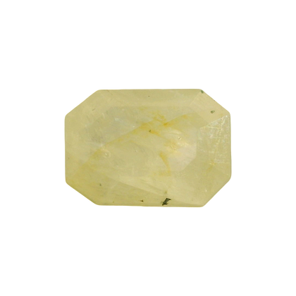 Yellow Sapphire (Pukhraj) 7.18 Carat / 7.98 Ratti, Unheated and Untreated – No indications of treatment observed – front view