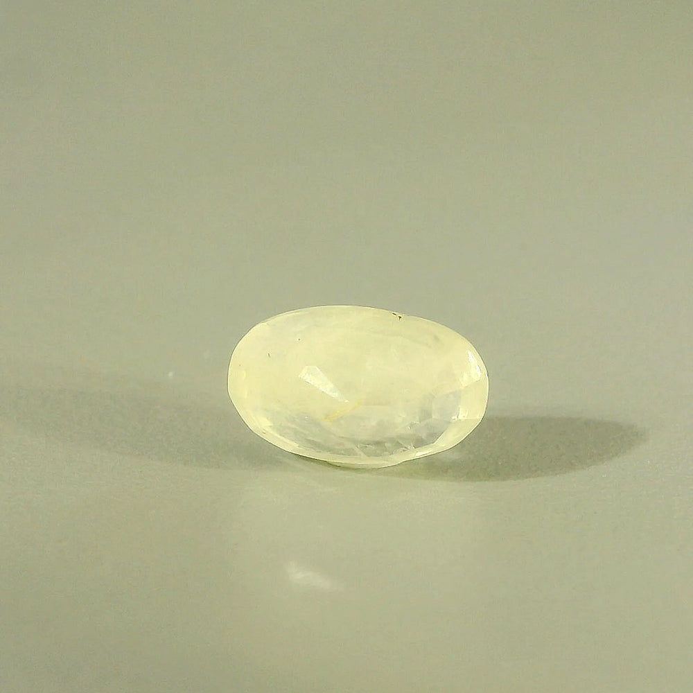 Sri Lankan Yellow Sapphire (Pukhraj) 2.84 Carat / 3.16 Ratti, Unheated and Untreated – No indications of treatment observed – back view