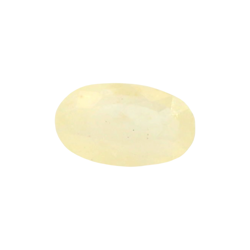 Sri Lankan Yellow Sapphire (Pukhraj) 2.84 Carat / 3.16 Ratti, Unheated and Untreated – No indications of treatment observed – front view