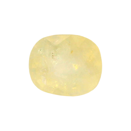 Sri Lankan Yellow Sapphire (Pukhraj) 4.97 Carat / 5.53 Ratti, Unheated and Untreated – No indications of treatment observed – front view