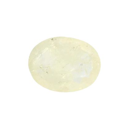 Sri Lankan Yellow Sapphire (Pukhraj) 6.09 Carat / 6.77 Ratti, Unheated and Untreated – No indications of treatment observed – front view