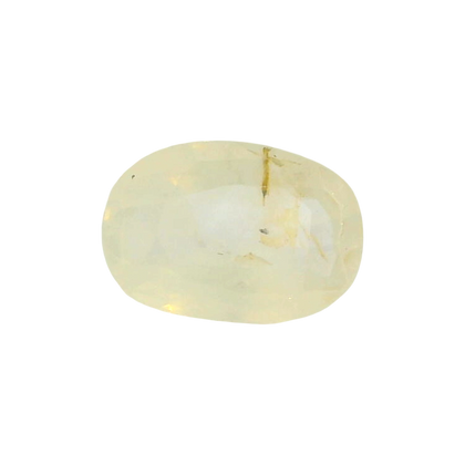 Sri Lankan Yellow Sapphire (Pukhraj) 4.52 Carat / 5.03 Ratti, Unheated and Untreated – No indications of treatment observed – front view