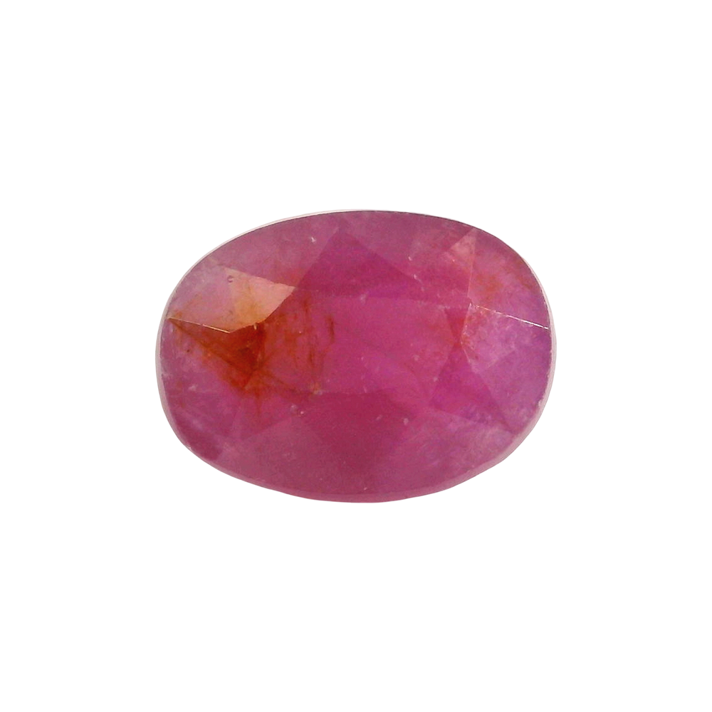 African Ruby (Manik) 5.43 Carat / 6.04 Ratti, Unheated and Untreated – No indications of treatment observed – front view