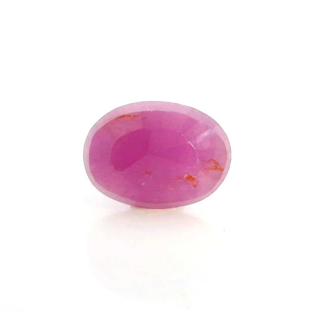 African Ruby (Manik) 4.32 Carat / 4.8 Ratti, Unheated and Untreated – No indications of treatment observed – back view