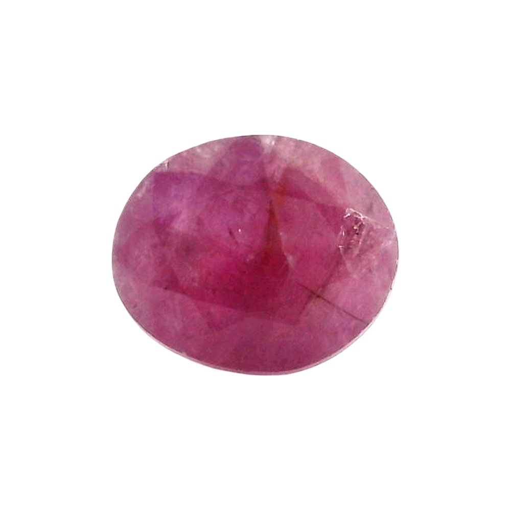 African Ruby (Manik) 5.54 Carat / 6.16 Ratti, Unheated and Untreated – No indications of treatment observed – front view